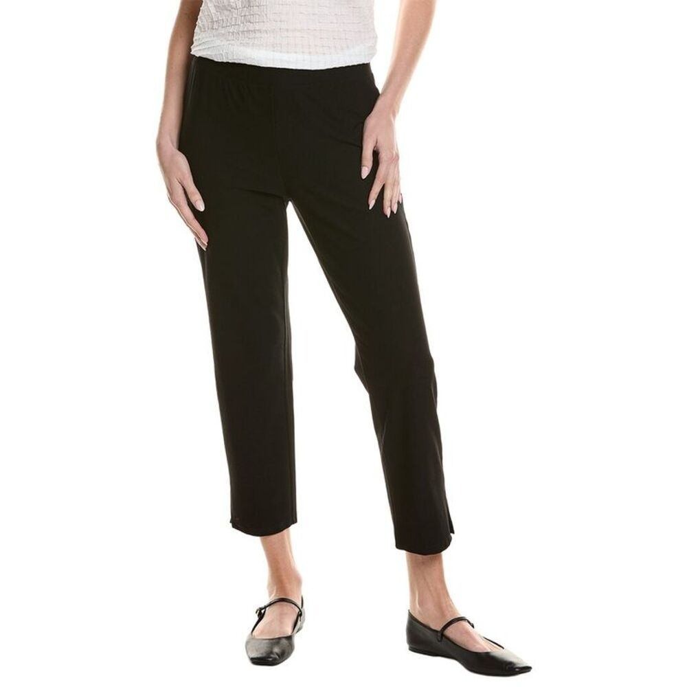 Eileen Fisher High Waisted Slim Crop Pant Women's‎ XS Black Ponte Stretch NWT